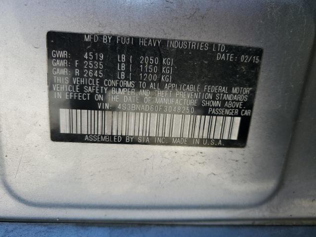Photo 10 from auction – 2015 SUBARU LEGACY 2.5 with VIN 4S3BNAD60F3048250