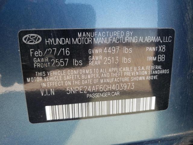 Photo 10 from auction – 2016 HYUNDAI SONATA SE with VIN 5NPE24AF6GH403973