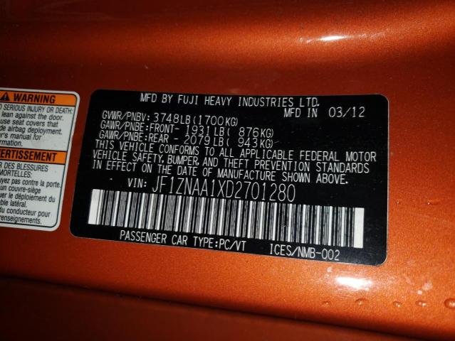 Photo 10 from auction – 2013 SCION FR-S with VIN JF1ZNAA1XD2701280