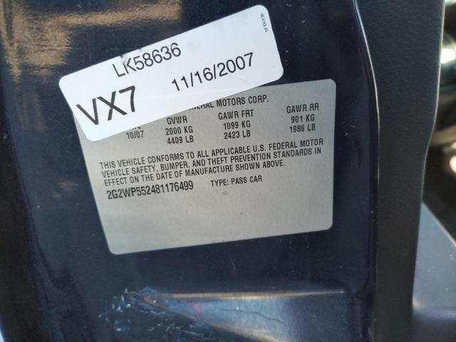 Photo 10 from auction – 2008 PONTIAC GRAND PRIX with VIN 2G2WP552481176499