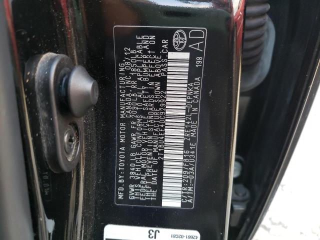 Photo 10 from auction – 2013 TOYOTA COROLLA BA with VIN 2T1BU4EE4DC929922