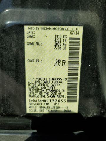 Photo 10 from auction – 2015 NISSAN ALTIMA 2.5 with VIN 1N4AL3AP0FC137655