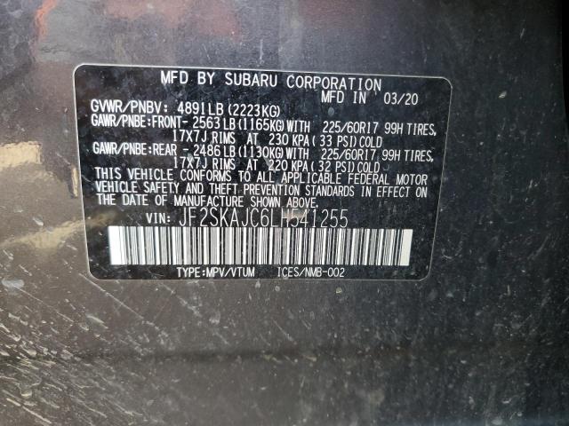 Photo 10 from auction – 2020 SUBARU FORESTER P with VIN JF2SKAJC6LH541255
