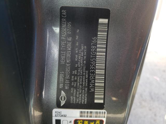 Photo 10 from auction – 2005 MINI COOPER S with VIN WMWRE33565TG98766