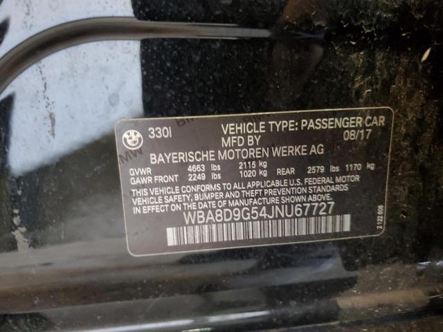 Photo 10 from auction – 2018 BMW 330 XI with VIN WBA8D9G54JNU67727