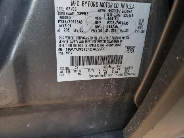 Photo 10 from auction – 2004 FORD ESCAPE XLT with VIN 1FMYU93124DA02200