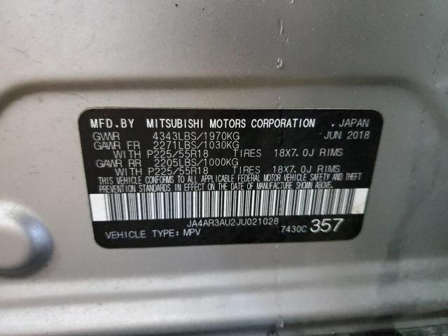 Photo 10 from auction – 2018 MITSUBISHI OUTLANDER with VIN JA4AR3AU2JU021028