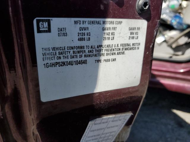 Photo 10 from auction – 2004 BUICK LESABRE CU with VIN 1G4HP52K04U104640