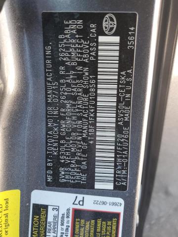 Photo 10 from auction – 2015 TOYOTA CAMRY LE with VIN 4T1BF1FK4FU108561