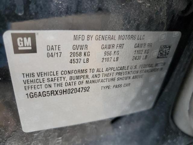 Photo 10 from auction – 2017 CADILLAC ATS with VIN 1G6AG5RX9H0204792
