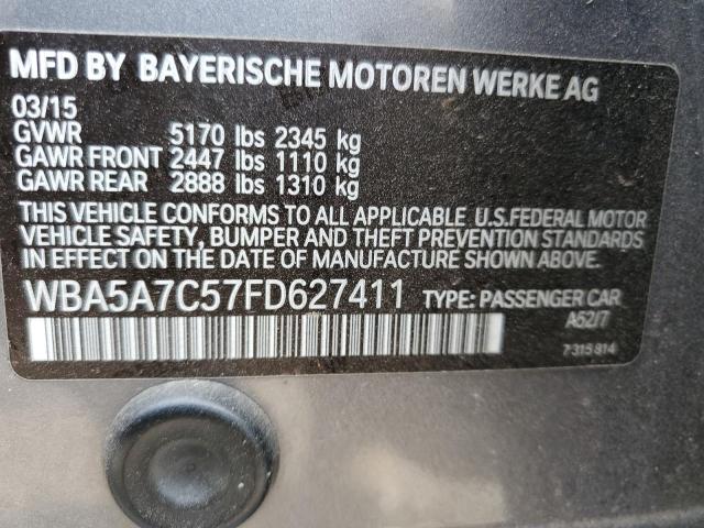 Photo 10 from auction – 2015 BMW 528 XI with VIN WBA5A7C57FD627411