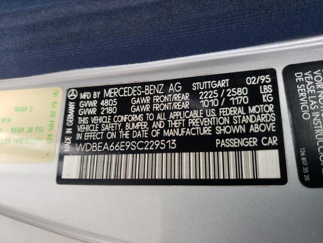 Photo 10 from auction – 1995 MERCEDES-BENZ E 320 with VIN WDBEA66E9SC229513