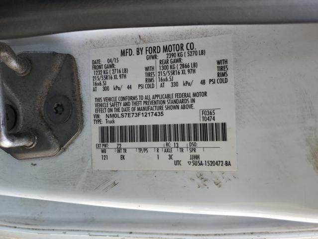 صورة رقم 10 من المزاد - 2015 FORD TRANSIT CO مع VIN NM0LS7E73F1217435