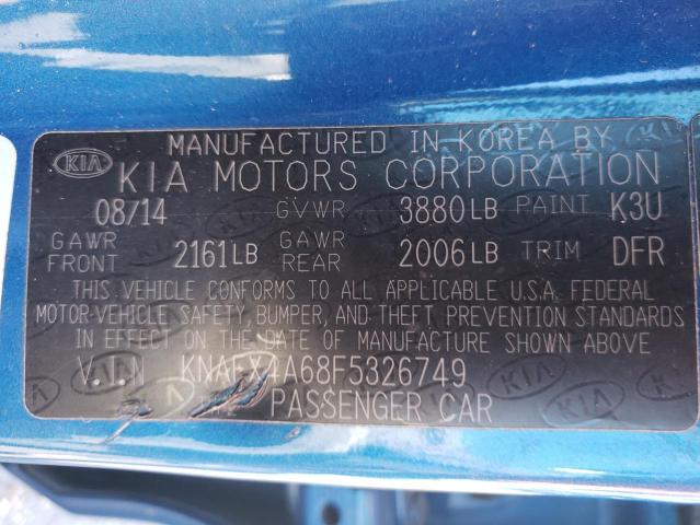 Photo 10 from auction – 2015 KIA FORTE LX with VIN KNAFX4A68F5326749