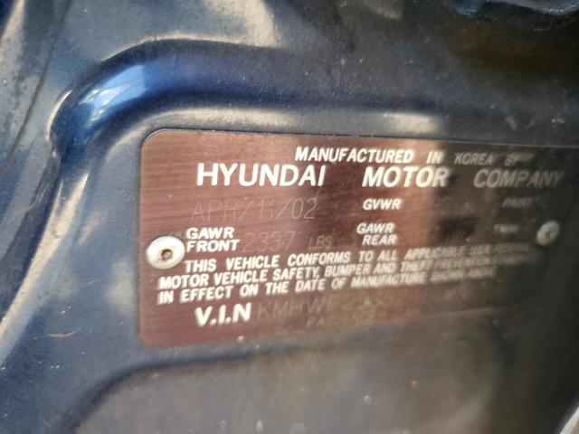 Photo 10 from auction – 2002 HYUNDAI SONATA GL with VIN KMHWF25S52A663197