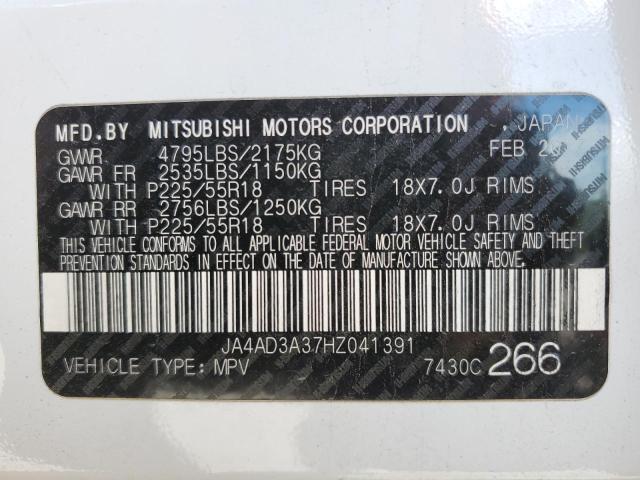 Photo 10 from auction – 2017 MITSUBISHI OUTLANDER with VIN JA4AD3A37HZ041391