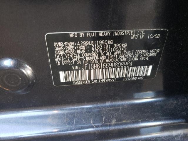 Photo 10 from auction – 2009 SUBARU IMPREZA 2. with VIN JF1GH61669H808984