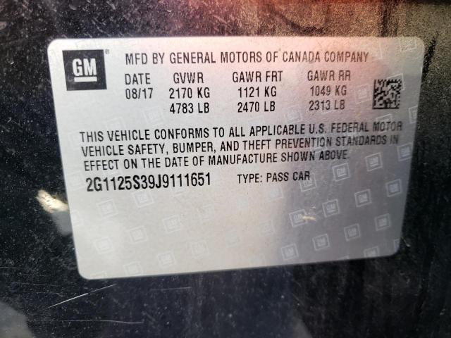 Photo 10 from auction – 2018 CHEVROLET IMPALA PRE with VIN 2G1125S39J9111651