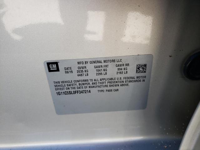 Photo 10 from auction – 2015 CHEVROLET MALIBU 1LT with VIN 1G11C5SL0FF347214