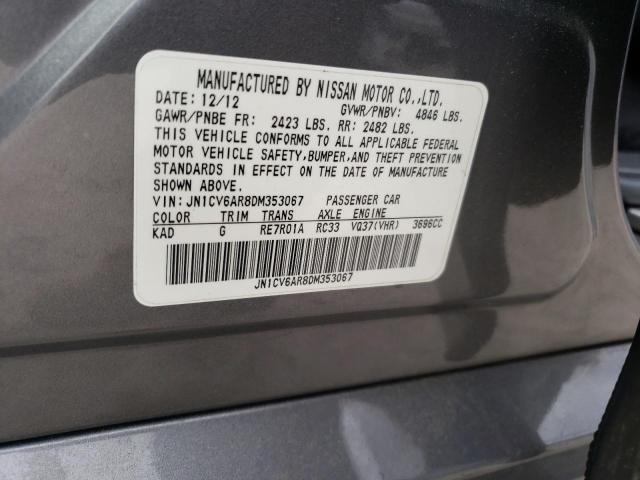 Photo 10 from auction – 2013 INFINITI G37 with VIN JN1CV6AR8DM353067