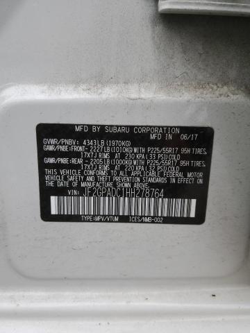 Photo 10 from auction – 2017 SUBARU CROSSTREK with VIN JF2GPADC1HH278764
