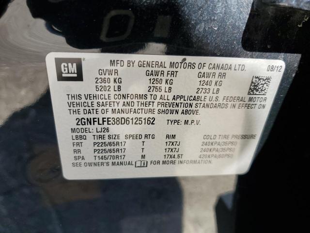 Photo 10 from auction – 2013 CHEVROLET EQUINOX LT with VIN 2GNFLFE38D6125162