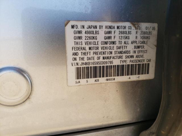 Photo 10 from auction – 2005 ACURA RL with VIN JH4KB16595C009795