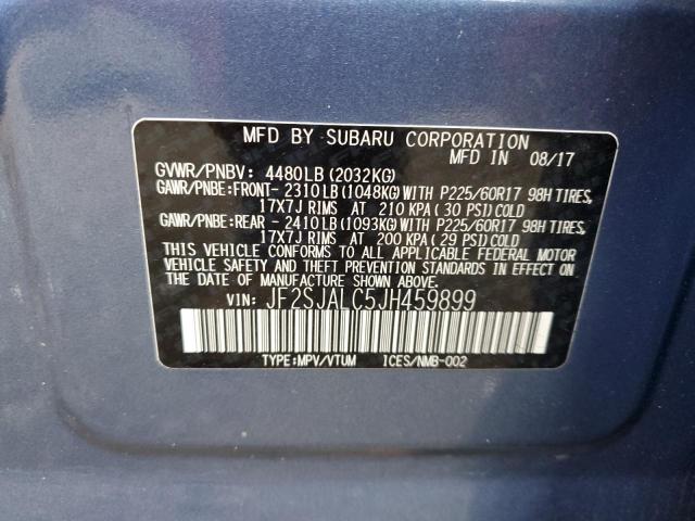 Photo 10 from auction – 2018 SUBARU FORESTER 2 with VIN JF2SJALC5JH459899