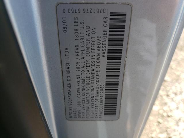 Photo 10 from auction – 2002 VOLKSWAGEN GTI with VIN 9BWDE61J624020851