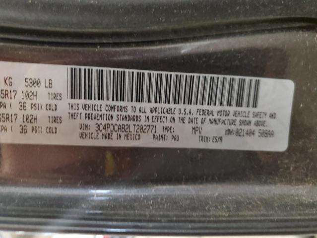 Photo 10 from auction – 2020 DODGE JOURNEY SE with VIN 3C4PDCAB2LT202771