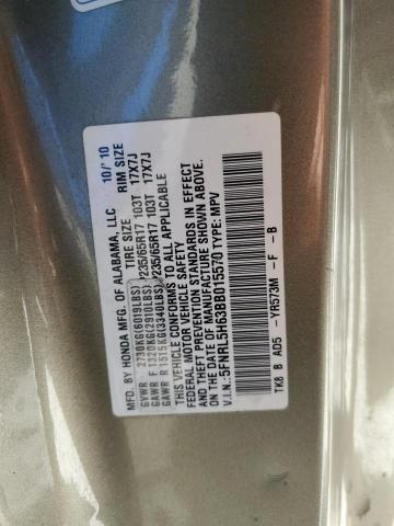 Photo 10 from auction – 2011 HONDA ODYSSEY EX with VIN 5FNRL5H63BB015570