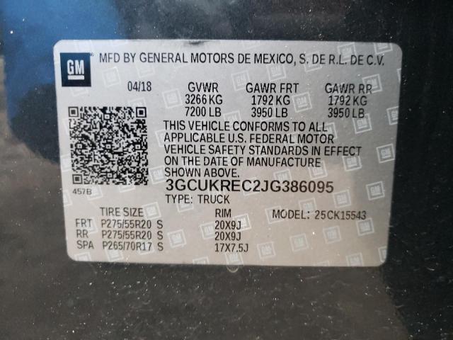 Photo 10 from auction – 2018 CHEVROLET SILVERADO with VIN 3GCUKREC2JG386095