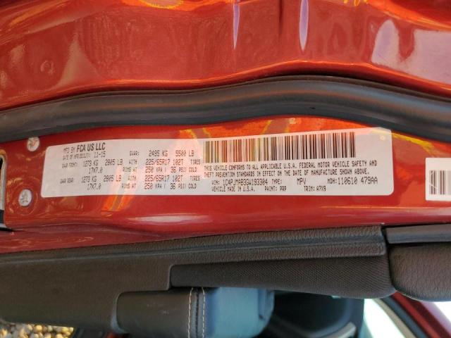 Photo 10 from auction – 2016 JEEP CHEROKEE S with VIN 1C4PJMAB3GW193304