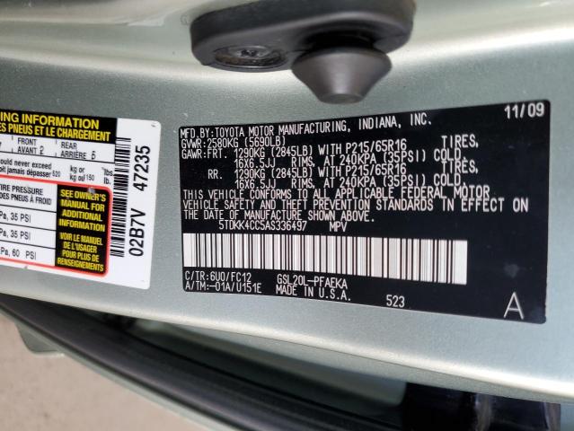 Photo 10 from auction – 2010 TOYOTA SIENNA CE with VIN 5TDKK4CC5AS336497