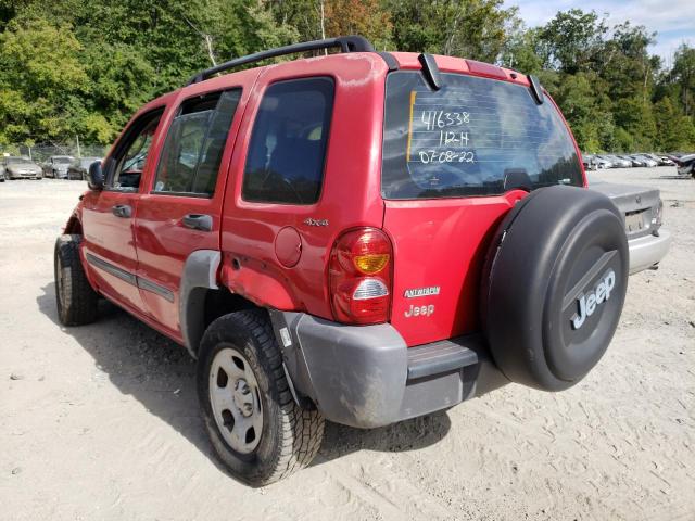 Photo 3 from auction – 2002 JEEP LIBERTY SP with VIN 1J4GL48K62W148487