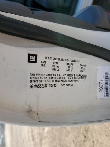 Photo 10 from auction – 2004 BUICK CENTURY CU with VIN 2G4WS52J341205115