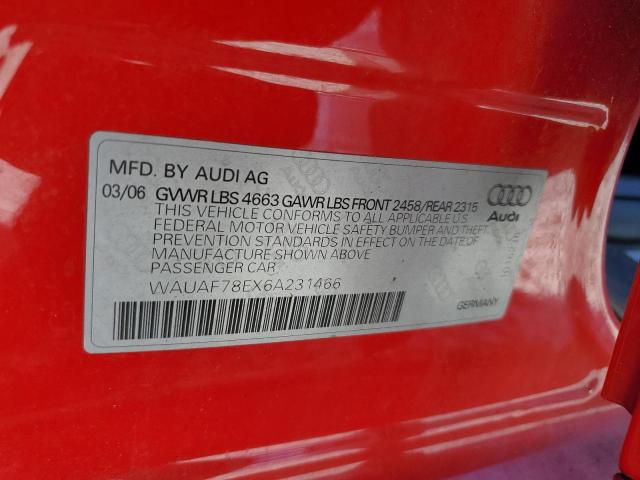 Photo 10 from auction – 2006 AUDI A4 2 TURBO with VIN WAUAF78EX6A231466
