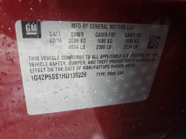 Photo 10 from auction – 2017 BUICK LACROSSE E with VIN 1G4ZP5SS1HU139228
