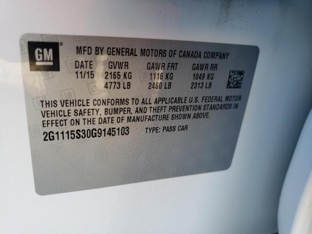 Photo 10 from auction – 2016 CHEVROLET IMPALA LT with VIN 2G1115S30G9145103