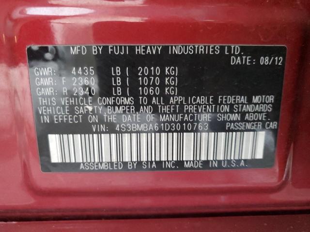 Photo 10 from auction – 2013 SUBARU LEGACY 2.5 with VIN 4S3BMBA61D3010763
