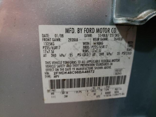 Photo 10 from auction – 2008 FORD EDGE SEL with VIN 2FMDK48C98BA48572