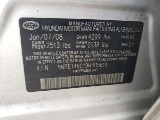 Photo 10 from auction – 2009 HYUNDAI SONATA GLS with VIN 5NPET46C19H405614