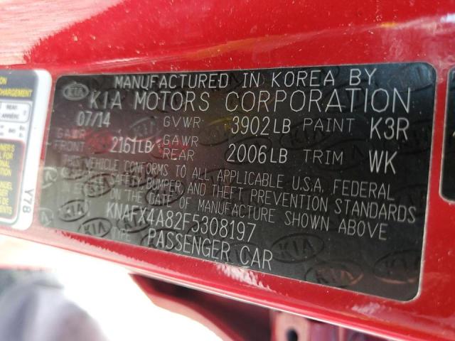 Photo 10 from auction – 2015 KIA FORTE EX with VIN KNAFX4A82F5308197