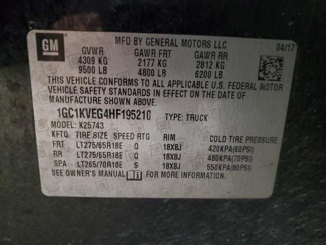 Photo 10 from auction – 2017 CHEVROLET SILVERADO with VIN 1GC1KVEG4HF195210