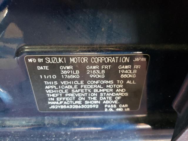 Photo 10 from auction – 2011 SUZUKI SX4 with VIN JS2YB5A32B6302592