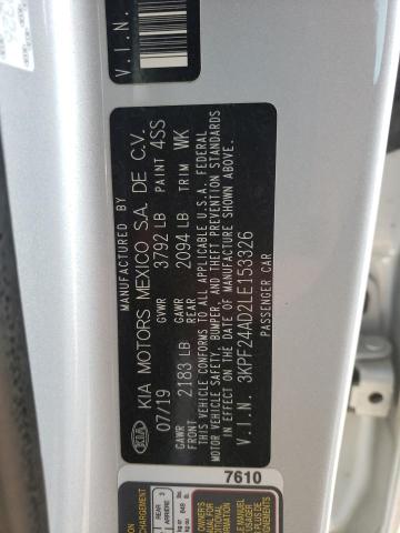 Photo 10 from auction – 2020 KIA FORTE FE with VIN 3KPF24AD2LE153326