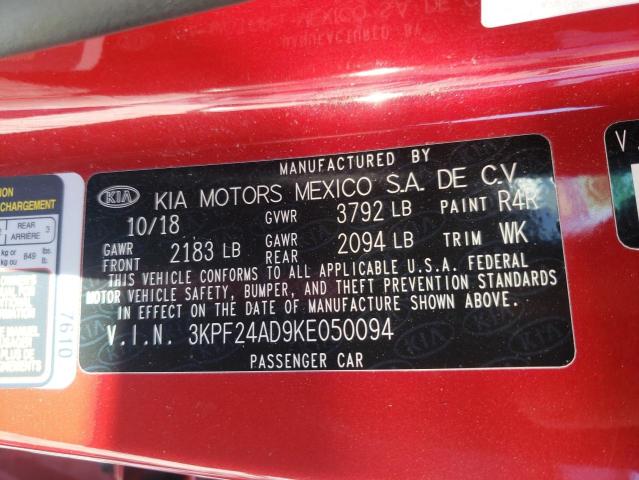 Photo 10 from auction – 2019 KIA FORTE FE with VIN 3KPF24AD9KE050094