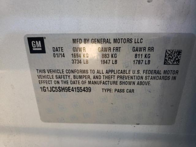 Photo 10 from auction – 2014 CHEVROLET SONIC LT with VIN 1G1JC5SH9E4155439