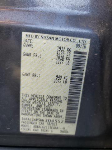Photo 10 from auction – 2017 NISSAN ALTIMA 2.5 with VIN 1N4AL3AP5HN304552