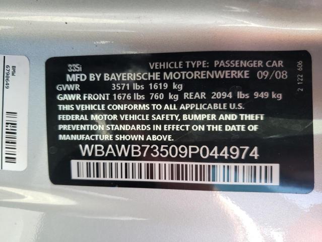 Photo 10 from auction – 2009 BMW 335 I with VIN WBAWB73509P044974
